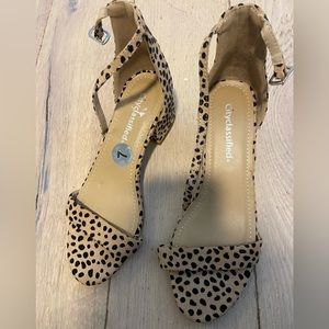 leopard heels 1.5 inch heel